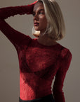 Scarlet Veil Lace Top