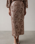 Celestial Sequin Midi Skirt