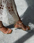 Lace Detail Cream Midi Dress.