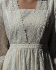 Lace Detail White Midi Dress.