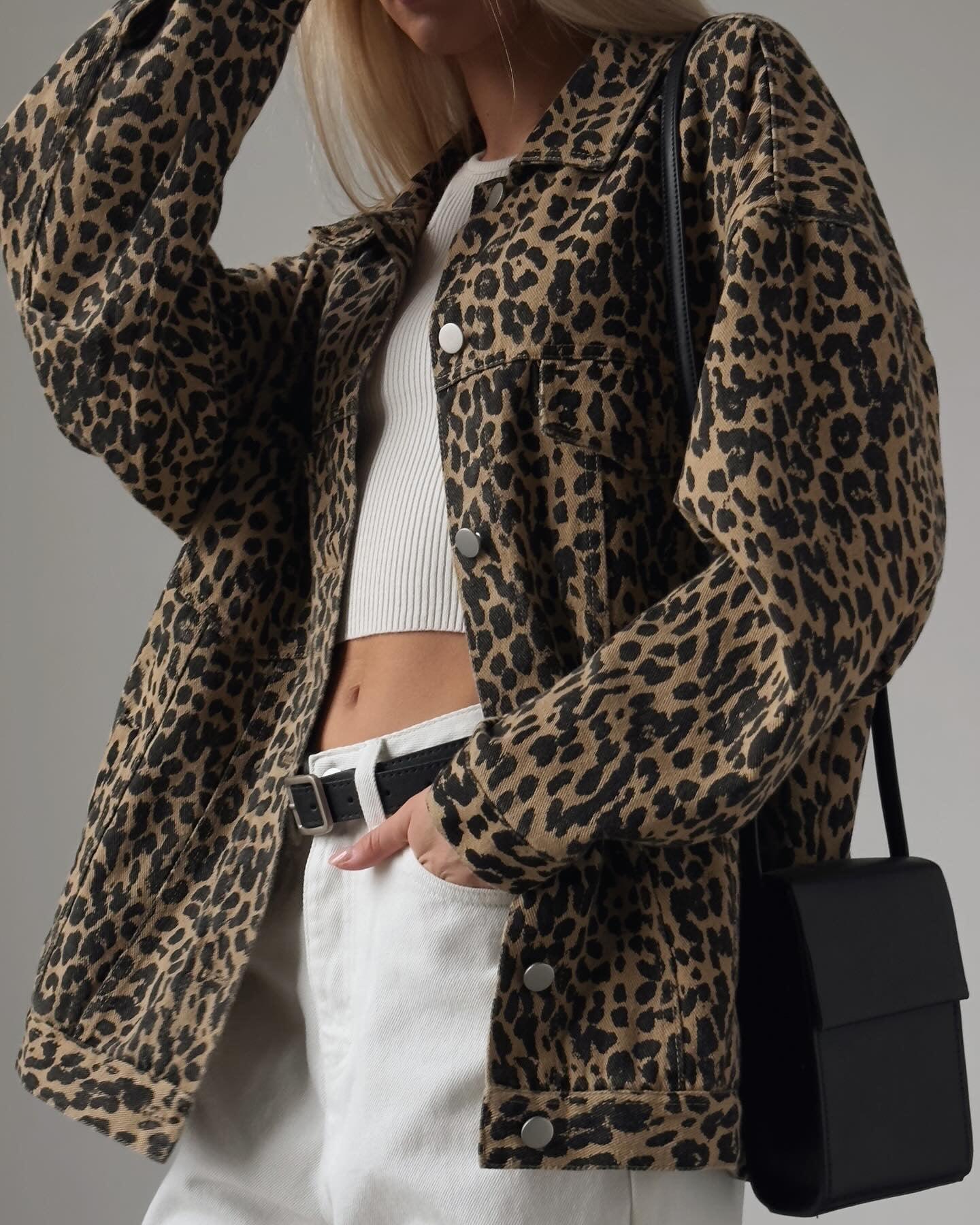 Stylish Leopard Print Jacket - GodBlessDress