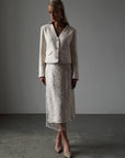 Elegant Beige Tweed Jacket - GodBlessDress