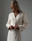 Elegant Beige Tweed Jacket - GodBlessDress