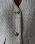 Elegant Beige Tweed Jacket - GodBlessDress