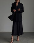 Elegant Black Oversize Jacket - GodBlessDress