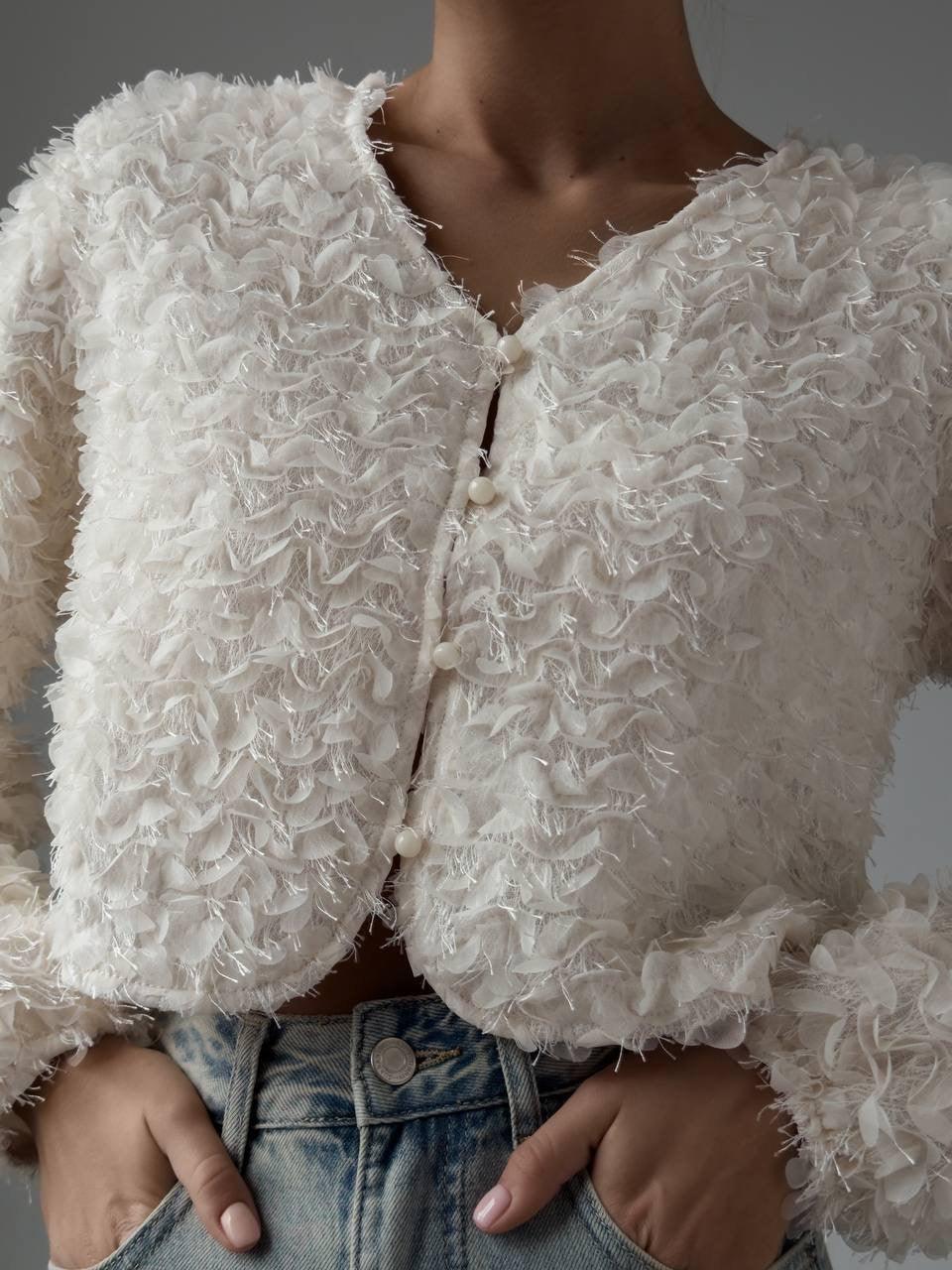 Elegant Fluffy Crop Jacket - GodBlessDress