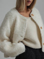 Soft Textured White Plush Jacket