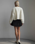 Soft Textured White Plush Jacket