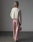 Chic Pink Wide-Leg Pants - GodBlessDress