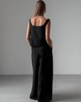 Elegant Wide-Leg Black Pants