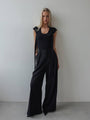 Chic High-Waisted Wide-Leg Black pants