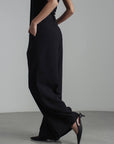 Chic High-Waisted Wide-Leg Black pants