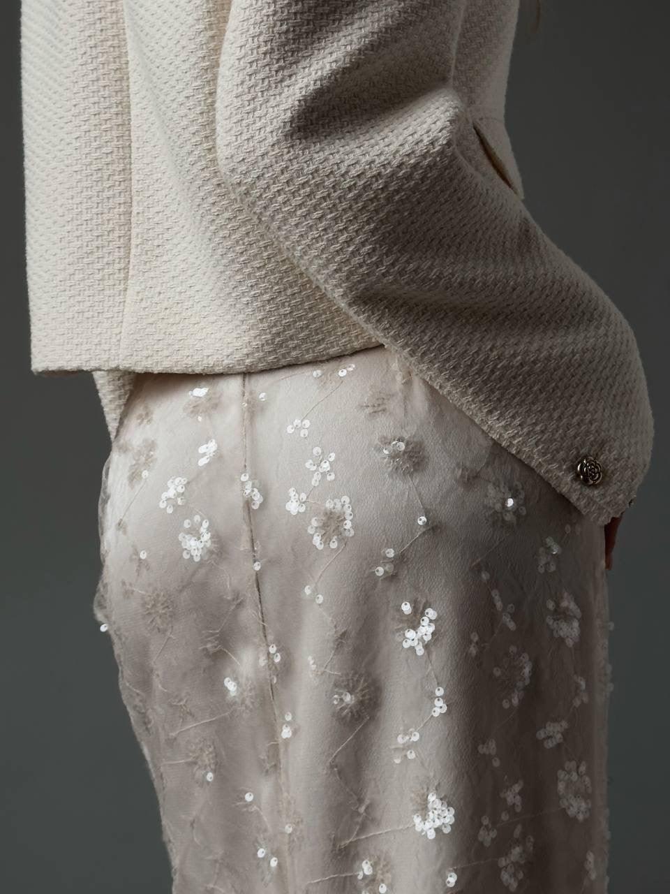 White Embroidered Midi Skirt - GodBlessDress