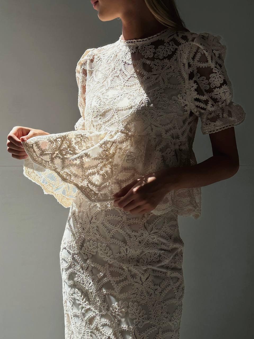 Elegant Lace Midi Suit - GodBlessDress