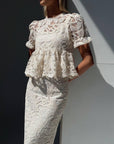 Elegant Lace Midi Suit - GodBlessDress