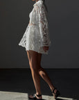 Elegant White Lace Suit - GodBlessDress