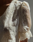 Elegant White Lace Detail Suit - GodBlessDress