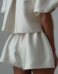 Elegant White Two-Piece Suit - GodBlessDress