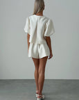 Elegant White Two-Piece Suit - GodBlessDress