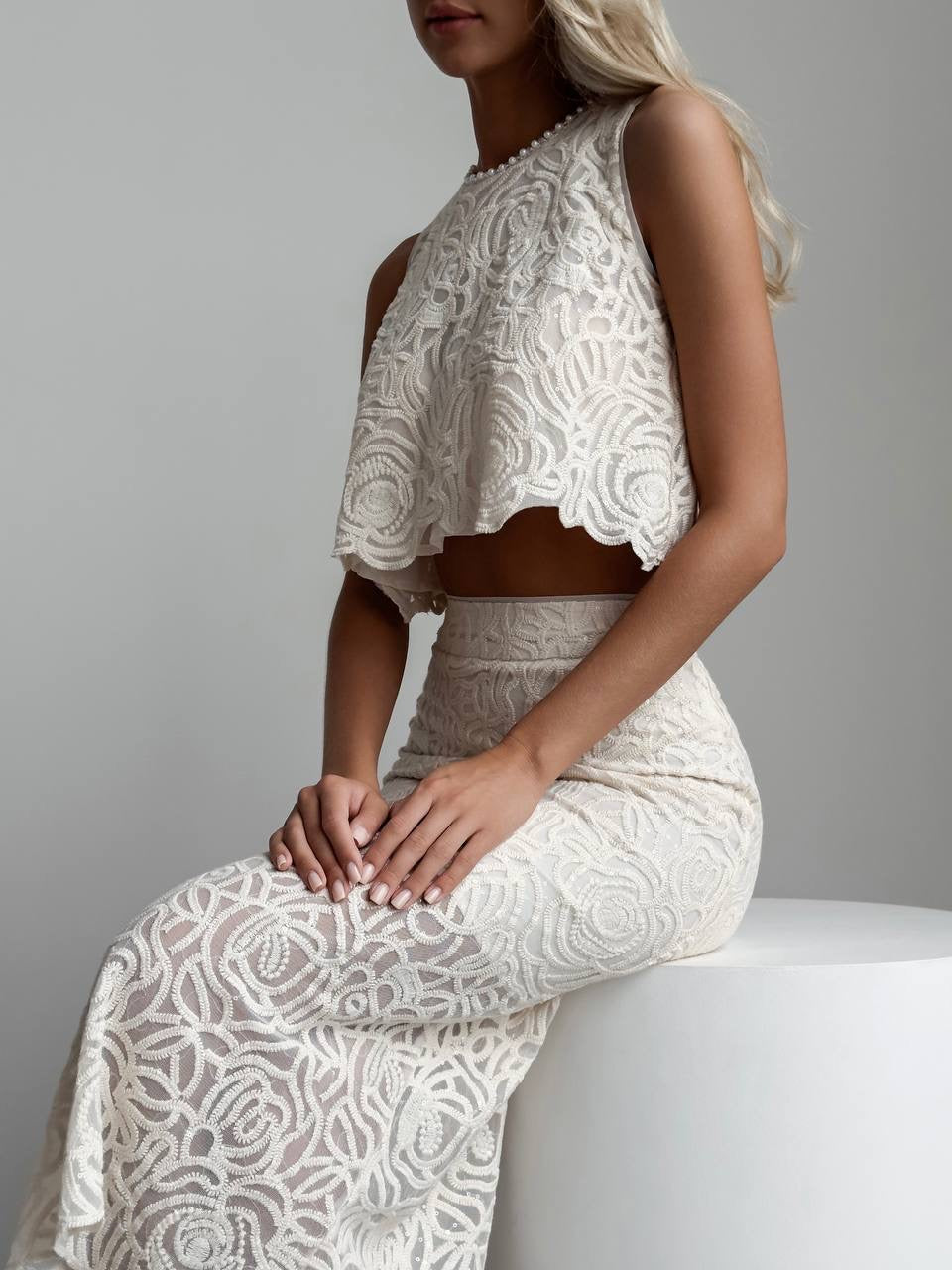 Elegant Lace Two-Piece Set