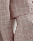 Pink Tweed Cropped Jacket and Skirt Set