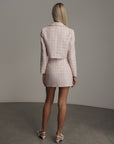 Pink Tweed Cropped Jacket and Skirt Set