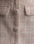 Pink Tweed Cropped Jacket and Skirt Set