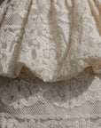 Ivory Lace Peplum Top and Skirt Set