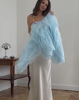 Elegant Blue Tulle Blouse